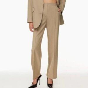 Aritzia Babaton Atelier Tan Wool Dress Pants Size 8 Corporate Preppy Academia